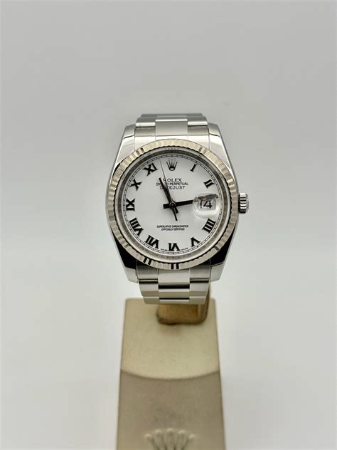 quadrante bianco rolex datejust numeri romani|Rolex Datejust 36 quadrante bianco numeri romani B13/16008.